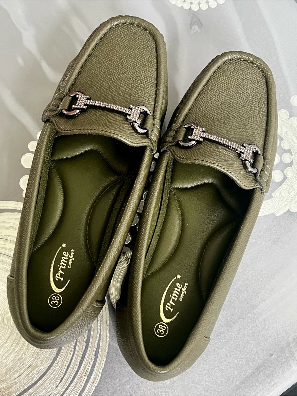 Olive Green Women’s Slip-On Loafers